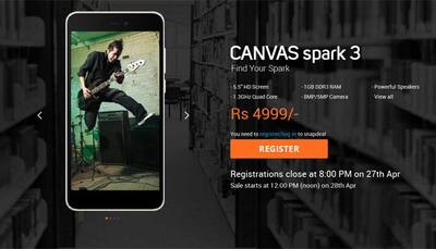 Micromax Canvas Spark 3 set for another flash sale on April 28  