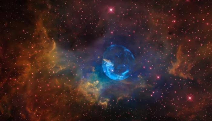 Hubble sees star &#039;inflating&#039; giant bubble – Watch!