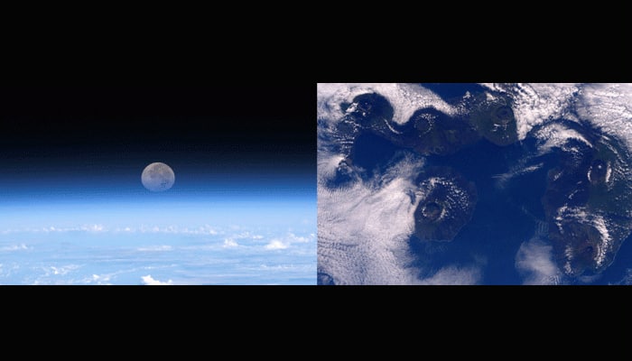 See pics: Spectacular view of Moonset and Galapagos Islands of Ecuador from space!