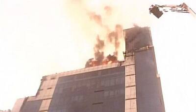 Fire breaks out in a high-rise building in Delhi's Pitampura