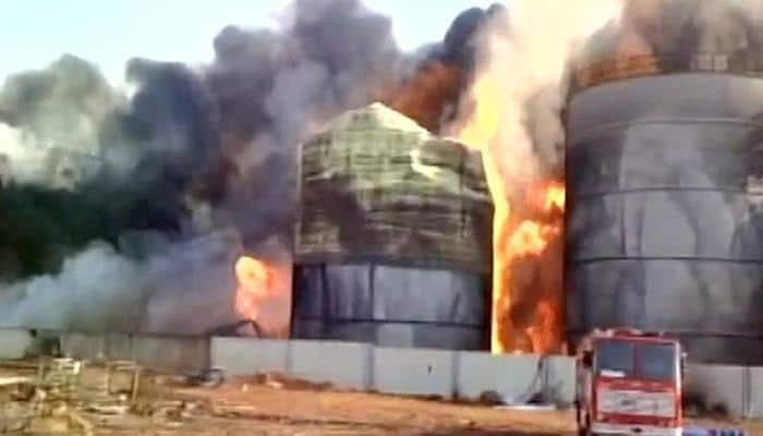 Massive fire at bio-diesel factory in Visakhapatnam, 40 fire tenders at spot