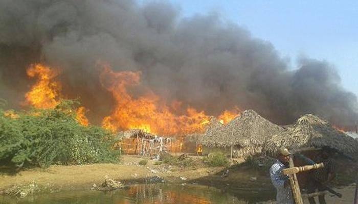 100 shanties gutted after massive fire breaks out in Andhra slum clusters, fire tenders rushed