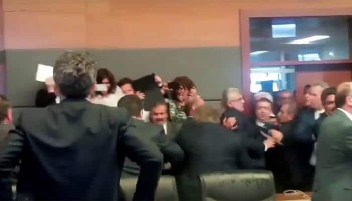 Watch: Turkish lawmakers exchange blows over &#039;changes&#039; to Constitution