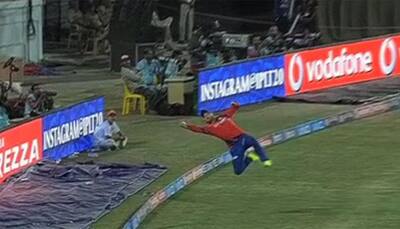 WATCH: Brendon McCullum's unbelievable fielding effort vs Delhi Daredevils in Match 31 of IPL 2016