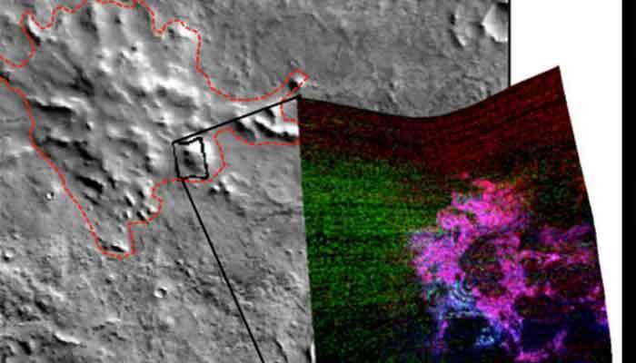 Volcanoes erupted beneath ice sheet on Mars billions of years ago