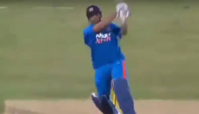 VIDEO: That&#039;s huge! When MS Dhoni smashed Australian pacer for a 112m Six!