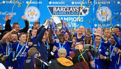 Jamie Vardy brace against Everton crowns Leicester's EPL title party at King Power Stadium