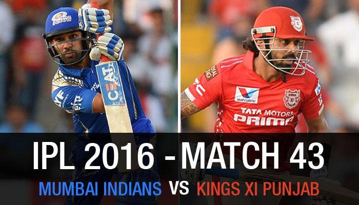 Indian Premier League 2016, Match 43: Mumbai Indians vs Kings XI Punjab — As it happened...