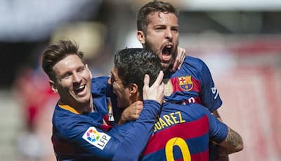 That man, that team again! Luis Saurez scores hat-trick; Barcelona defend La Liga title on final day
