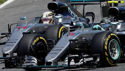 WATCH: Greatest crash of the season! Mercedes team-mates Hamilton, Rosberg involve in hair-raising collision in Spain