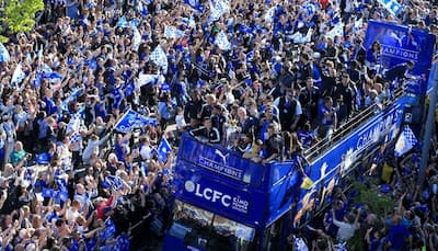 Premier League: Thousands turn out as Leicester City parade trophy