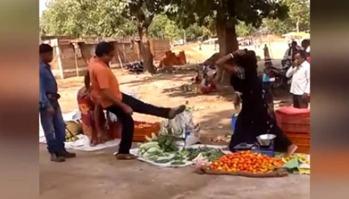 Power drunk? Chhattisgarh BJP MLA abuses helpless tribal vendors, kicks vegetables in anger  - WATCH