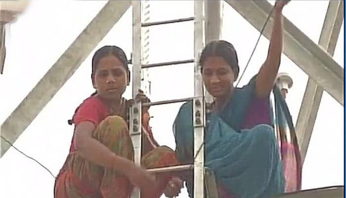 Hyderabad: Women climb up mobile tower in protest over its installation