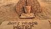 Sudarshan Patnaik creates sand art on water conservation with slogan 'don't waste water'