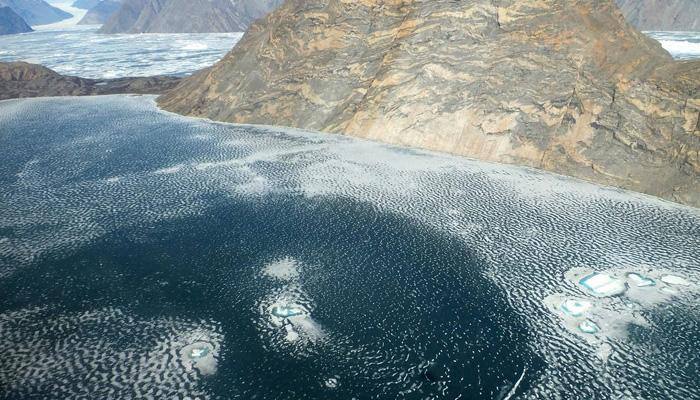 Spectacular view of fjord and glacier from NASA's IceBridge - See pic!