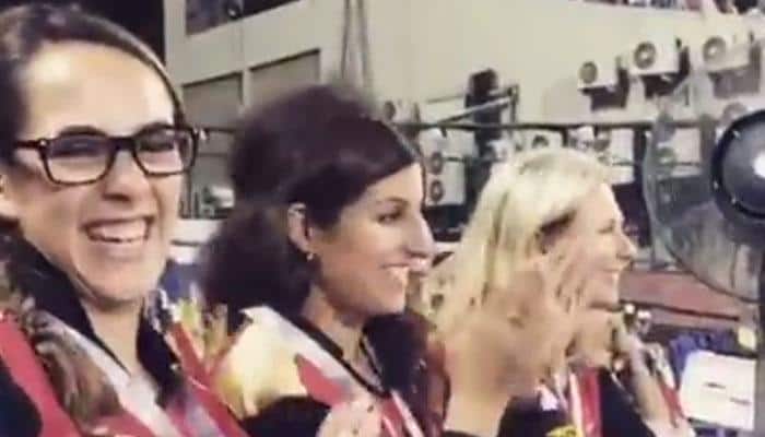 WATCH: Hazel Keech cheered from stands as Yuvraj Singh rediscovered form during SRH vs KKR match