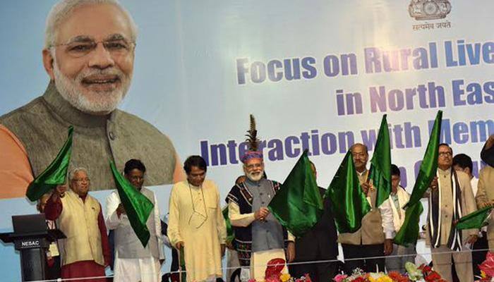 PM Modi inaugurates new passenger trains for Northeast, says government sincere about development of region