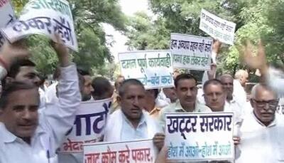 Jats protest outside Rajnath Singh's residence demanding reservation
