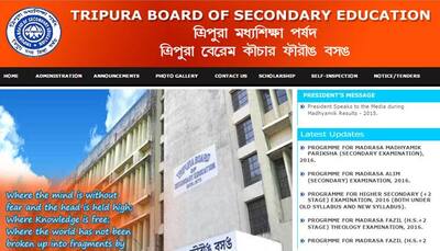 www.tbse.in, tripuraresults.nic.in; Tripura TBSE Madhyamik Class 10 Results 2016 declared, Tripura Class 10 Results 2016, TBSE 10th Result 2016