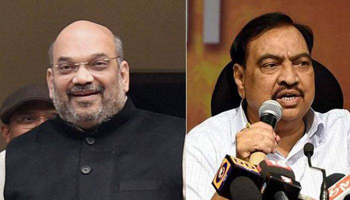 Is Khadse on his way out? Amit Shah asks CM Fadnavis to &#039;handle issue&#039; at earliest