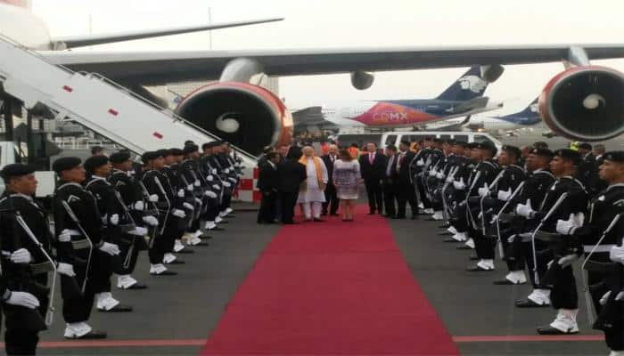 PM Narendra Modi arrives in Mexico