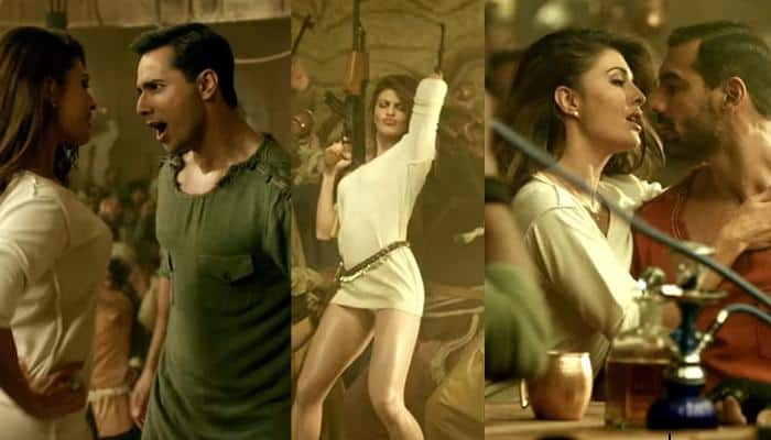 &#039;Dishoom&#039; song out: Jacqueline Fernandez grooves with John Abraham and Varun Dhawan in party anthem &#039;Sau Tarah Ke&#039;!