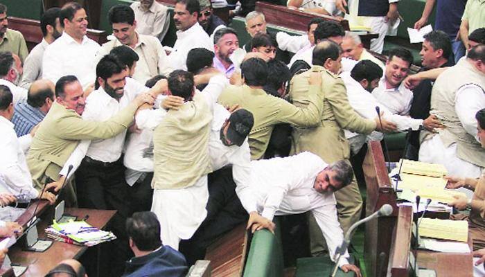 Opposition MLAs disrupt J&amp;K assembly proceedings over price rise of essential commodities