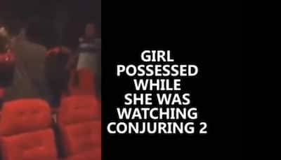 Watch: 'Possessed' girl screams while watching horror movie "The Conjuring 2"