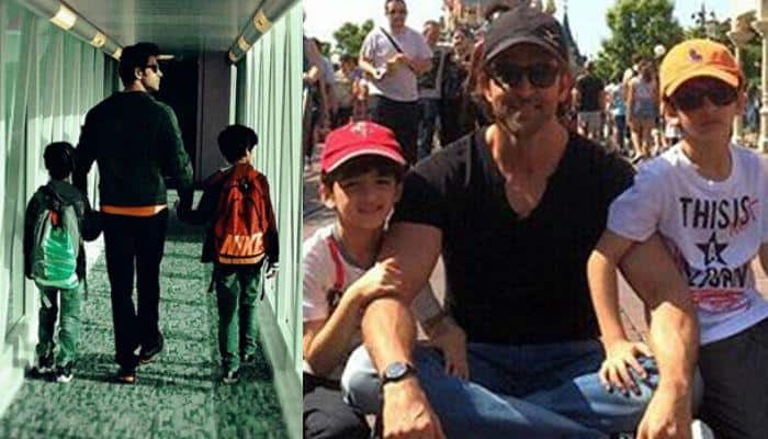 Amid IIFA fever, Hrithik Roshan spends quality time with sons – View pics