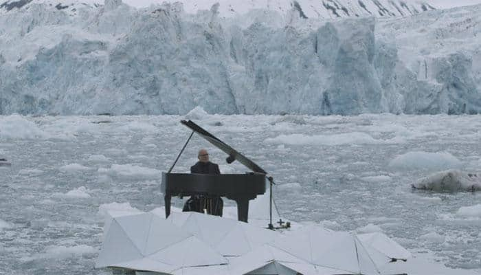 Haunting! World renowned pianist performs while floating in Arctic to save environment - Watch video