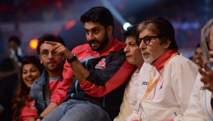 Shah Rukh, Ranbir, Abhishek and Amitabh clicked together at Pro Kabaddi League! Pics inside