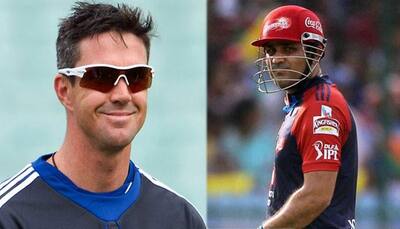 HILARIOUS: Virender Sehwag wishes former Daredevils team-mate Kevin Pietersen Happy Birthday in funny style!