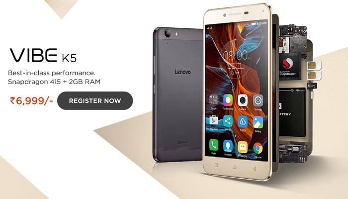 Lenovo Vibe K5 2nd flash sale tomorrow; registrations till 11.59 pm today