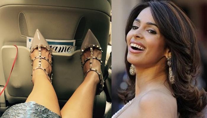 Trendsetter! Mallika Sherawat&#039;s beige Valentinos will make you drool