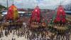 Artist makes miniature chariots for deities on Rath Yatra