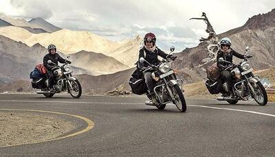 Royal Enfield for women! Women's edition of the Himalayan Odyssey flagged off