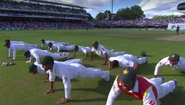 WATCH: WHOA! Pakistan cricketers do push-ups to celebrate brilliant win against England at Lord&#039;s