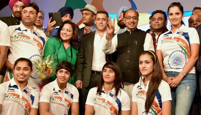 Rio Olympics: IOA&#039;s Olympic contingent receives warm send-off with Salman Khan in spot