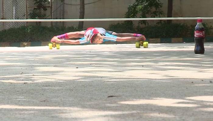 Six year old Indian boy Om Shankar Gowda breaks Guinness World Record in Limbo Skating