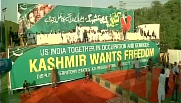 India baiter JuD&#039;s poster accuses India, US of &#039;occupying Kashmir&#039;