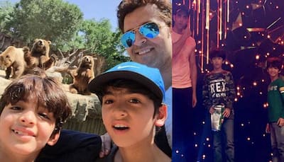 Hrithik Roshan's kids Hrehaan and Hridhaan emulate daddy dearest and we are loving it! See pic