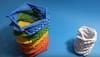 Learn to make a pen stand out of waste material! Watch video