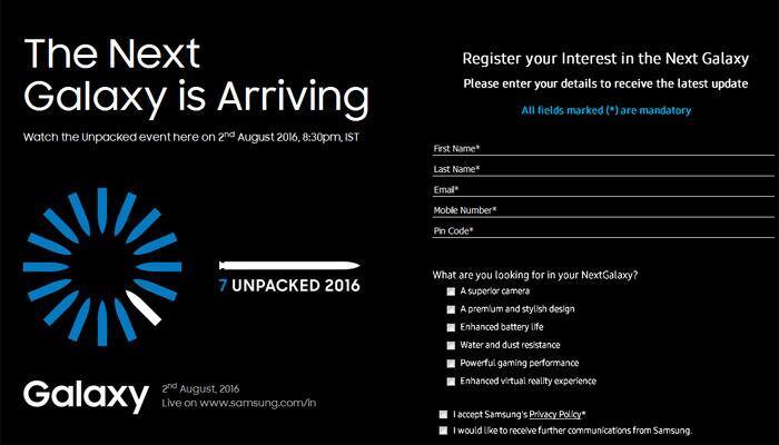 Samsung Galaxy Note 7 to be launched today