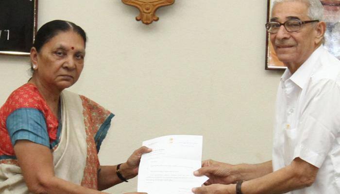 Gujarat CM Anandiben Patel submits resignation to Governor