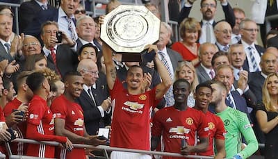 Zlatan Ibrahimovic helps Manchester United beat Leicester City to lift the FA Community Shield 