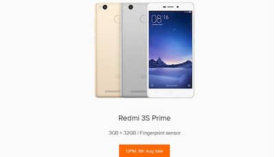 Xiaomi Redmi 3S Prime with fingerprint sensor to go on sale today; get it at Rs 8,999
