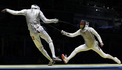 WATCH: HILARIOUS! Phone falls from fencer's pocket in the middle of Olympics bout