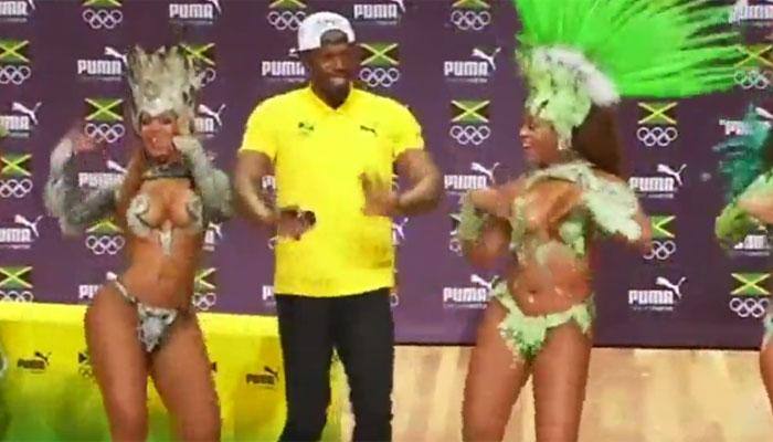 VIDEO: HILARIOUS! When Usain Bolt&#039;s press conference turned into a HUGE Samba Dance Party