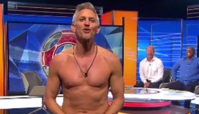 WATCH: Man of Word! Gary Lineker fulfills his Leicester promise, presents program in underwear