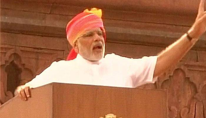 PM Modi salutes Gandhi, Nehru, Patel in his I-day speech